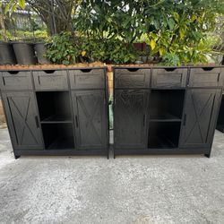 Black Duo Drawer Shelves