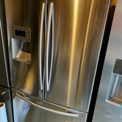Samsung  French Door Stainless  Steel Refrigerator  28 Cubft Standard  Depth Led Light  Energy 🌟 
