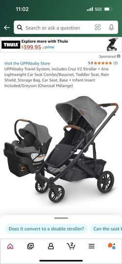 UPPA BABY VISTA Stroller & Car seat W/base