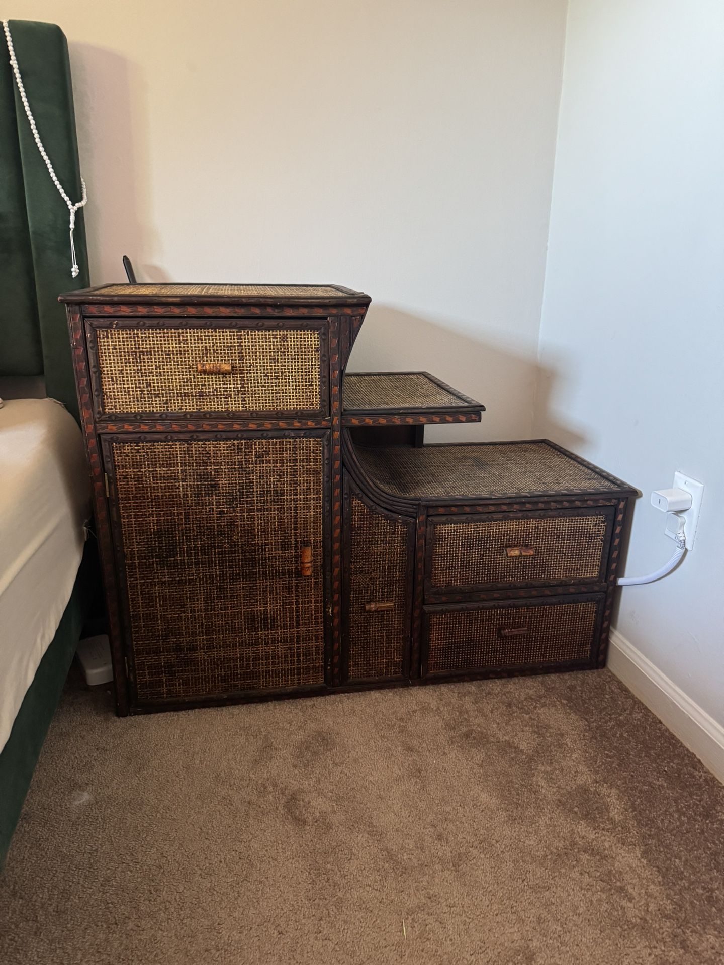 Wicker Side Table/ Plant Stand 