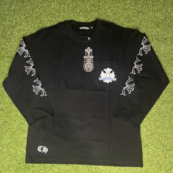 Chrome Hearts Floral⛪️Long Sleeve Black Medium