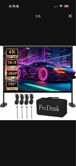 Brand New 150” Projector Screen with Stand