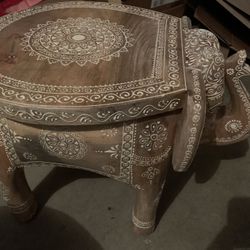 Pair of elephant end tables/plant stand/multi use/wood