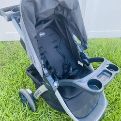 Chicco Bravo 3-in-1 Trio Travel System, I Bravo Quick-Fold Stroller | Camden/Black 