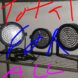 3 Pre-owned & Great Condition Chauvet DJ Slim Par 56 LED PAR CAN WASH LIGHT W/ Built In Sound Activated Mpde