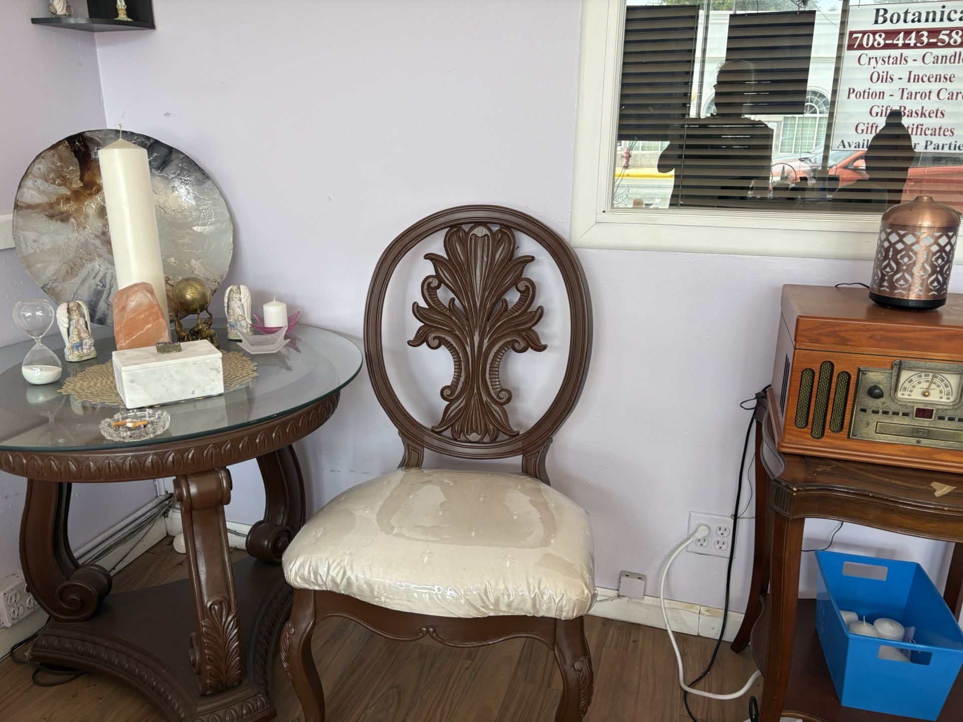 Glass table dinette set