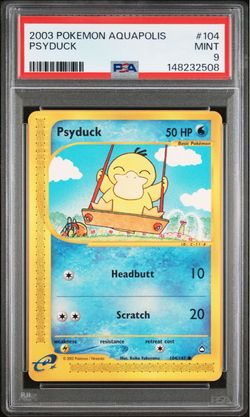 Pokemon Aquapolis Psyduck 104 non holo PSA 9