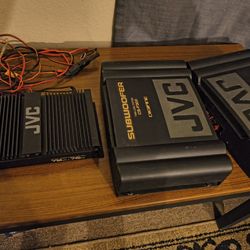JVC .Amplifier . Two JVC Subwoofer