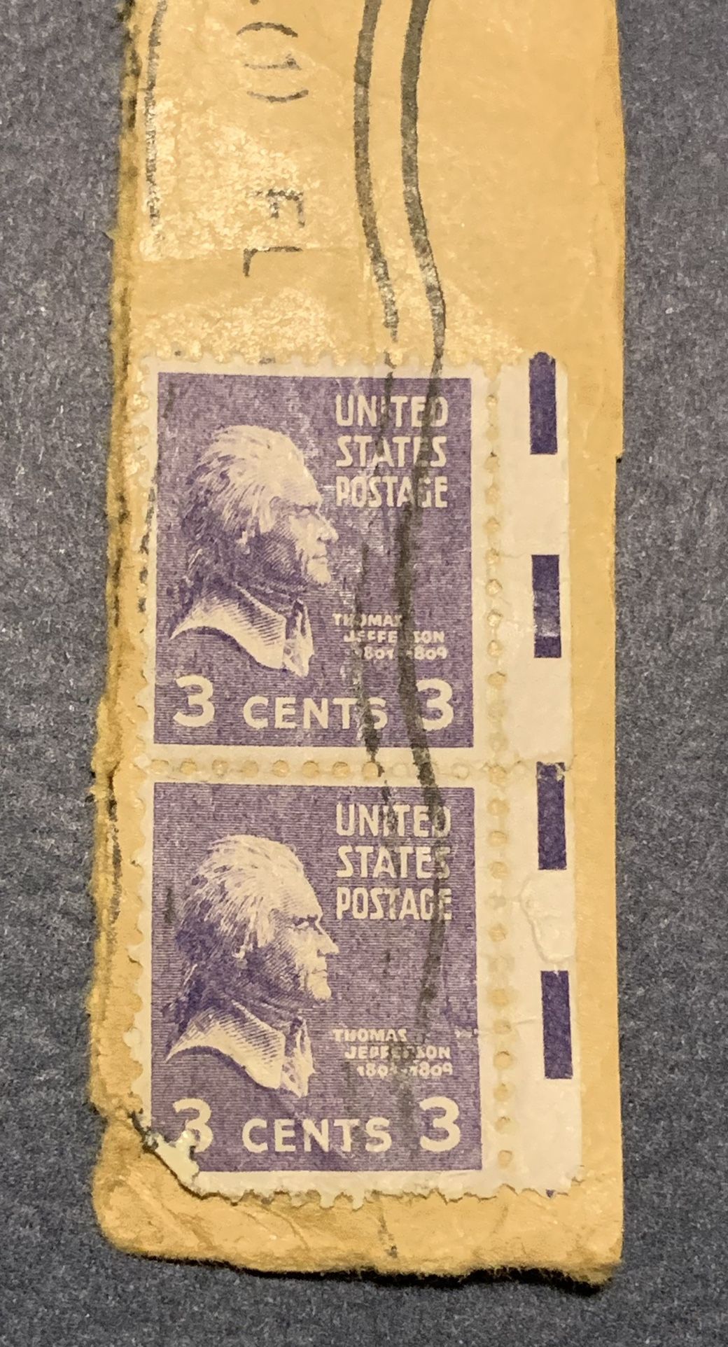 Rare Thomas Jefferson Violet 3 cent Stamps