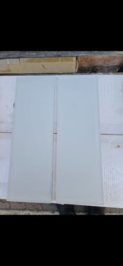 4x12 Matte White Glass Tiles