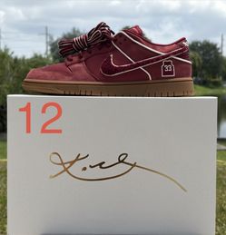 Nike Dunk Low Proto Team Red “Kobe Bryant Lower Merion Away” Sz 12