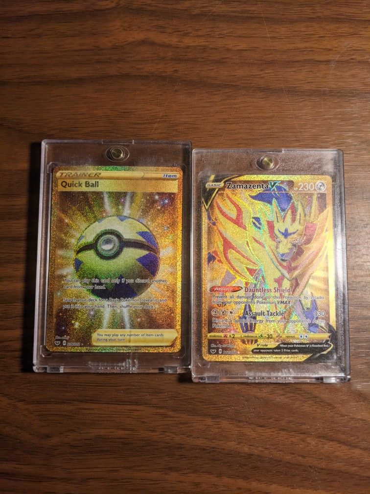 SECRET RARE QUICK BALL AND ZAMEZENTA V MINT! PSA 10??? $30 EACH OR 2 FOR $50!!!