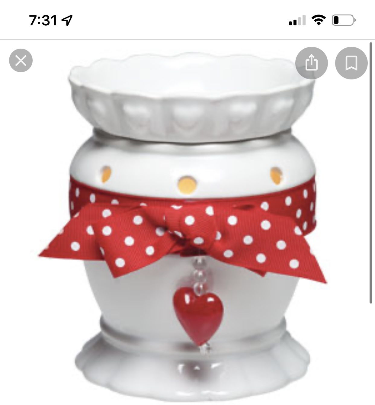 Valentines Scentsy warmer