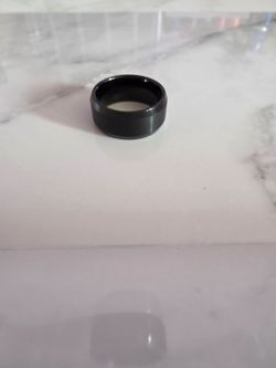 Black Matte tungsten carbine Band Ring