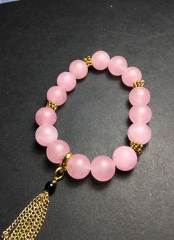 Gorgeous rose quartz Valentine's Day bracelet