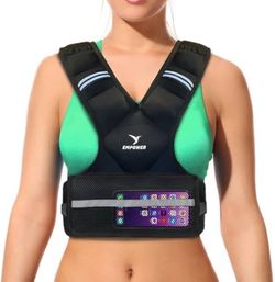 10 pound adjustable weighted vest Black