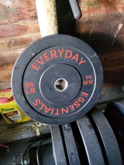 Olympic Bumper Plates –  55lb Pair– Heavy Duty