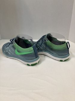 Women's Nike Free Trainer Focus Flyknit Size 5.5 Blue Green