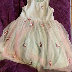 Girls Unicorn Dress Size 8 