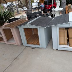 Five Custom-made Dog House Two 1x And 1/2 And One X Large And One Medium And One Small
