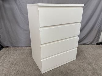 IKEA Storklinta White 4-Drawer Dresser w/ Anchor/Unlock Function