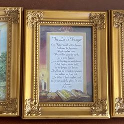 3 Framed Religious Decorative Hanging Pictures