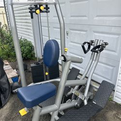 Magnum Biangular rotating handles seated back row machine