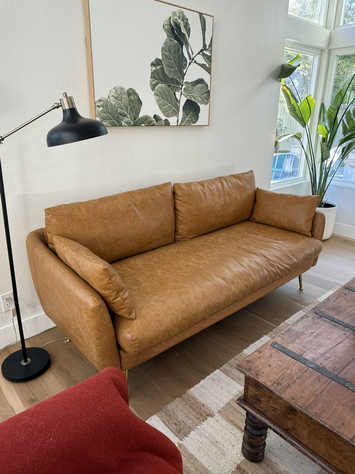 Mid Century Modern leather Couch