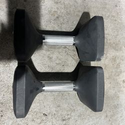 2 Peloton 25lbs Dumbbells 