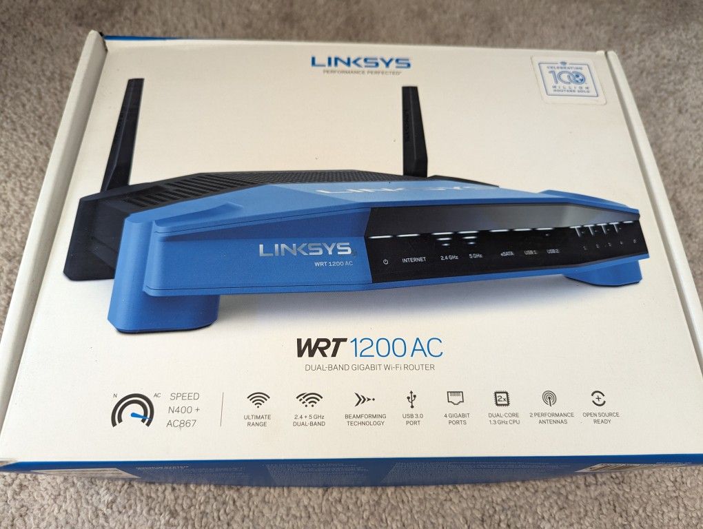 Linksys WRT1200AC Dual-Band Gigabit WiFi Router 