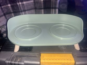 Cat Dish Holder And Water Dish