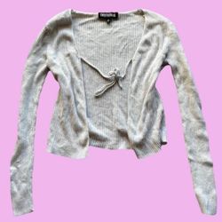 sweet & sinful ribbed cropped cardigan, size XS