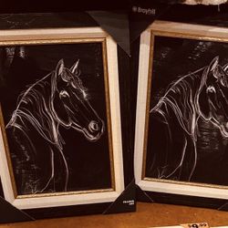 New Horse Frame Wall Decor $9each