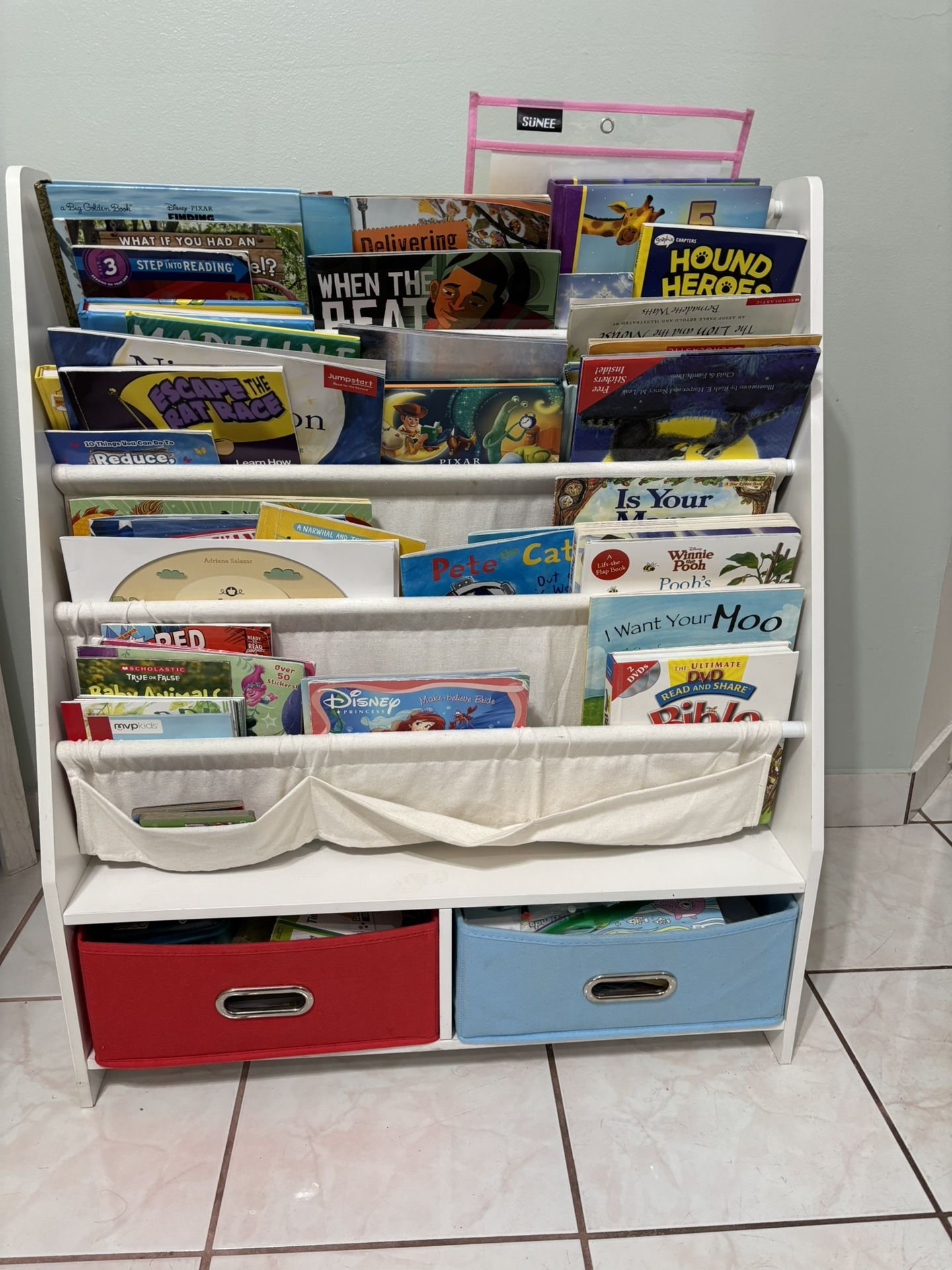 Kids Book Shelf With Books
