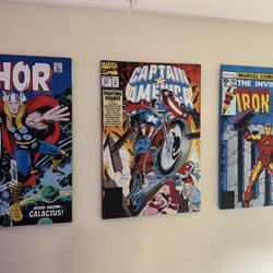 Marvel  Canvases $20 Each  Or 3 For $50