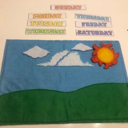 Montessori Felt Weather Board Days Of Week