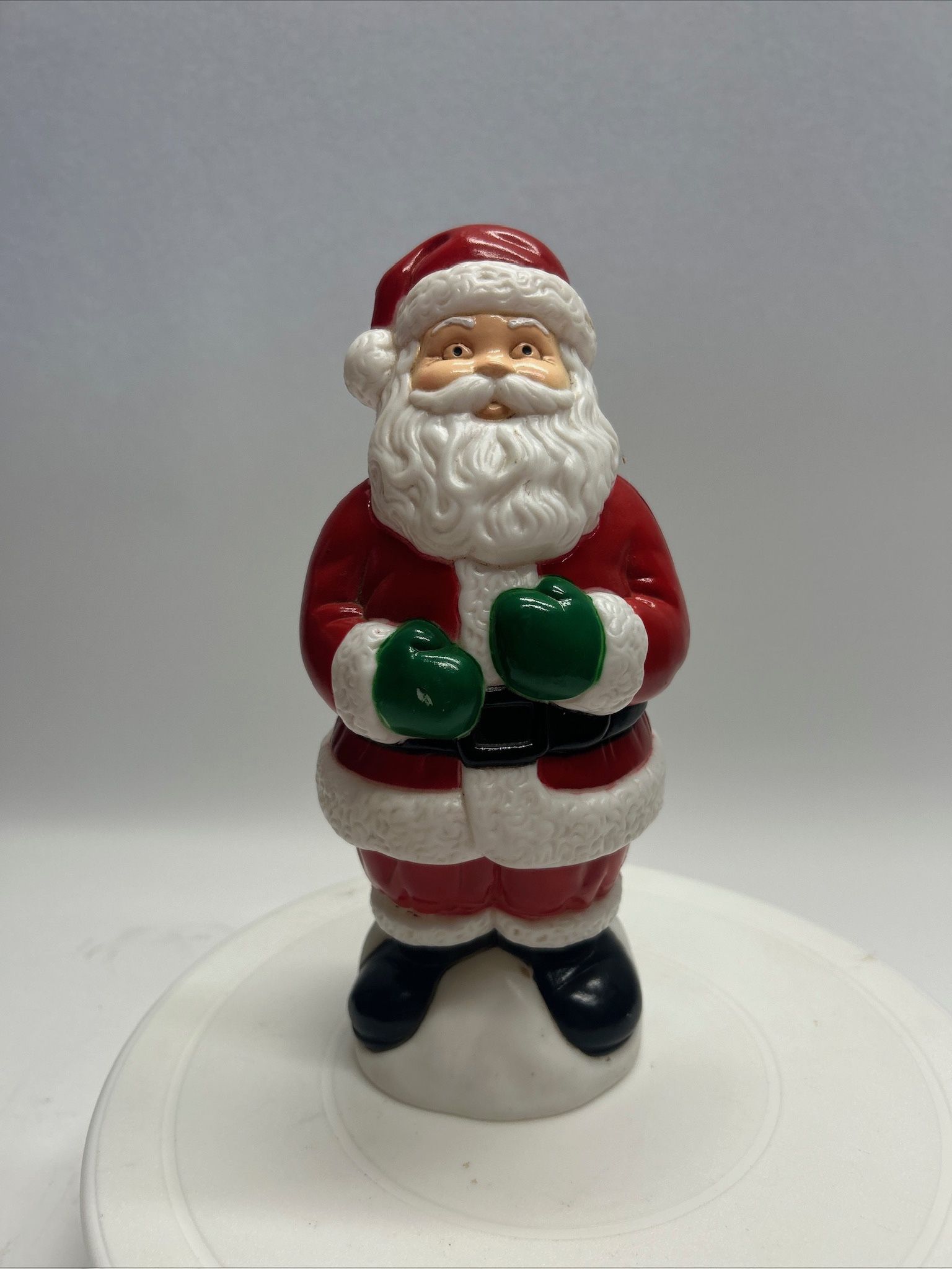 Vintage 10” Santa Christmas Pathway light Topper General Foam Blow mold