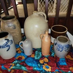 ANTIQUE CLAY POTS PERFECT CONDITION MAKE OFFER INDIVIDUALLY OR FOR ENTIRE LOT