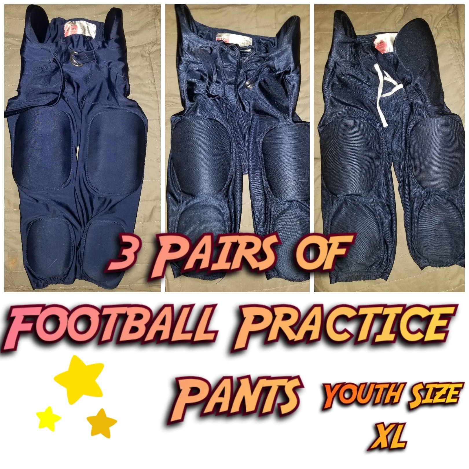 Football Practice Pants Size Y-XL (Qty3)