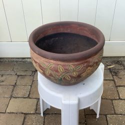 Terra Cotta Flower Pot  10” Tall 15” Wide