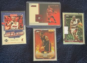 Dwyane Wade 4 Card Lot – 2005-06 Topps Pristine Game-Worn Relic /175 Heat