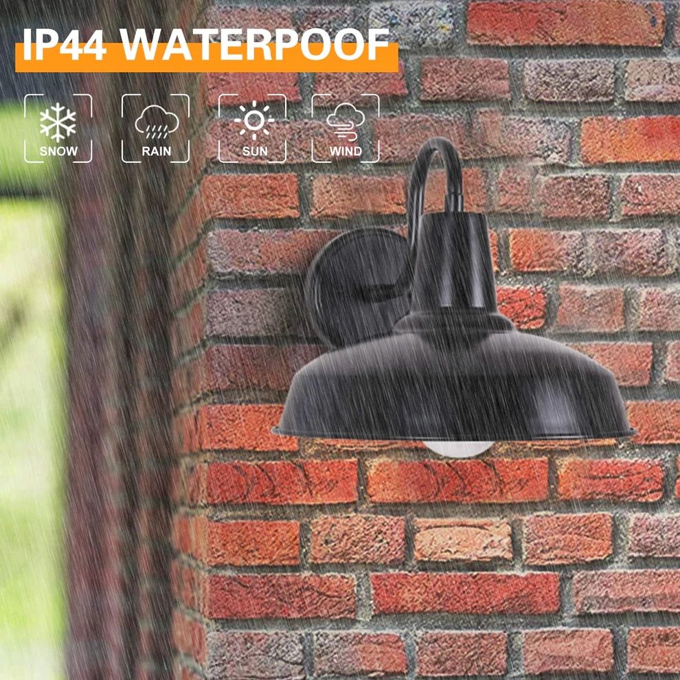 New 14" Outdoor Barn Light Gooseneck Waterproof Light Fixture with Wall Mount IP44 Wall Sconce for Porch Outside Lights