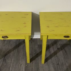 Two Wood refurbished end tables in Perfect Condition 