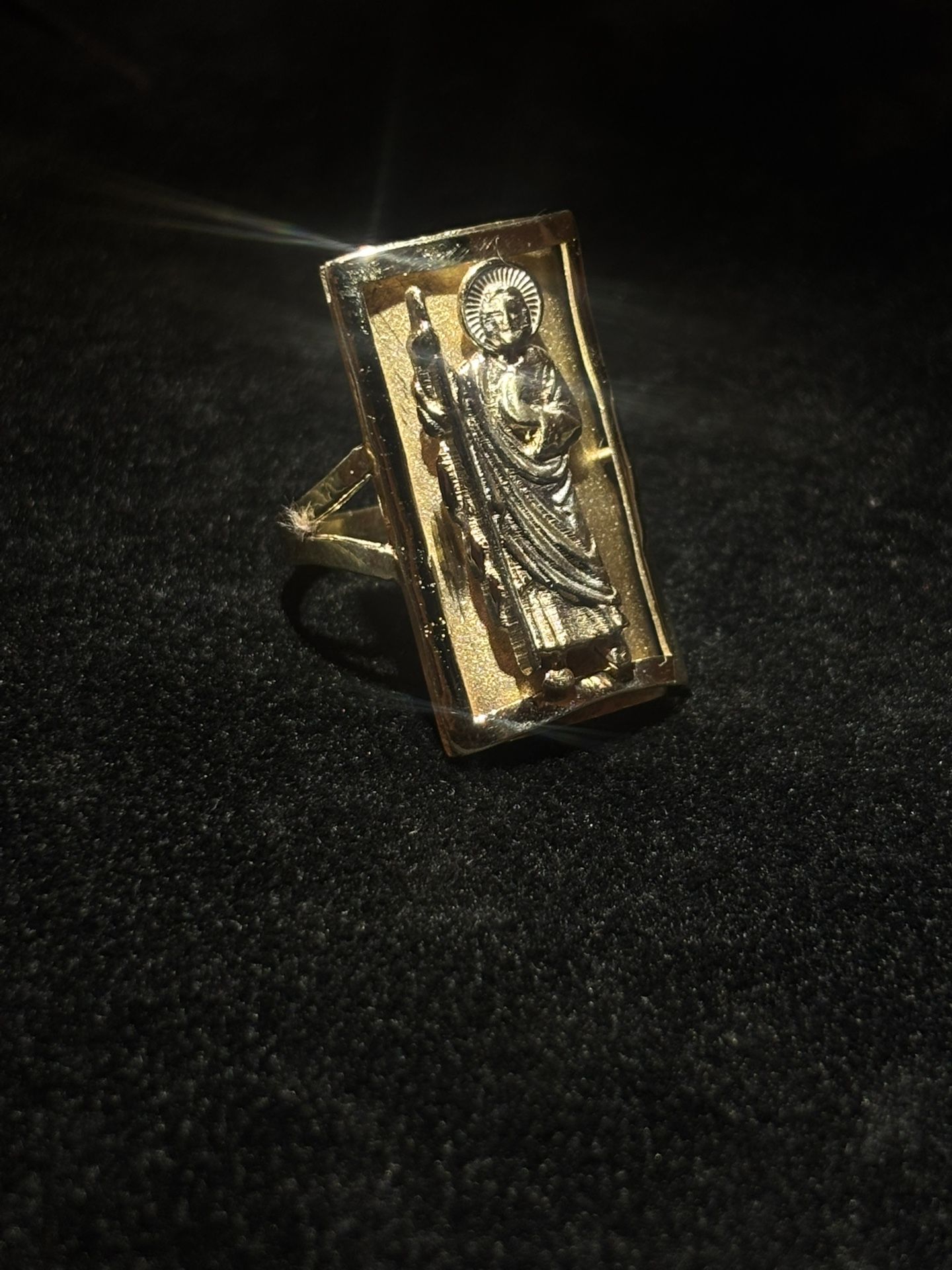 14k Gold San Judas Ring 