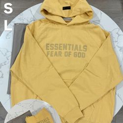 Essentials Hoodie - Yellow/white