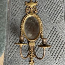 Antique Mirror  Candle Sconce