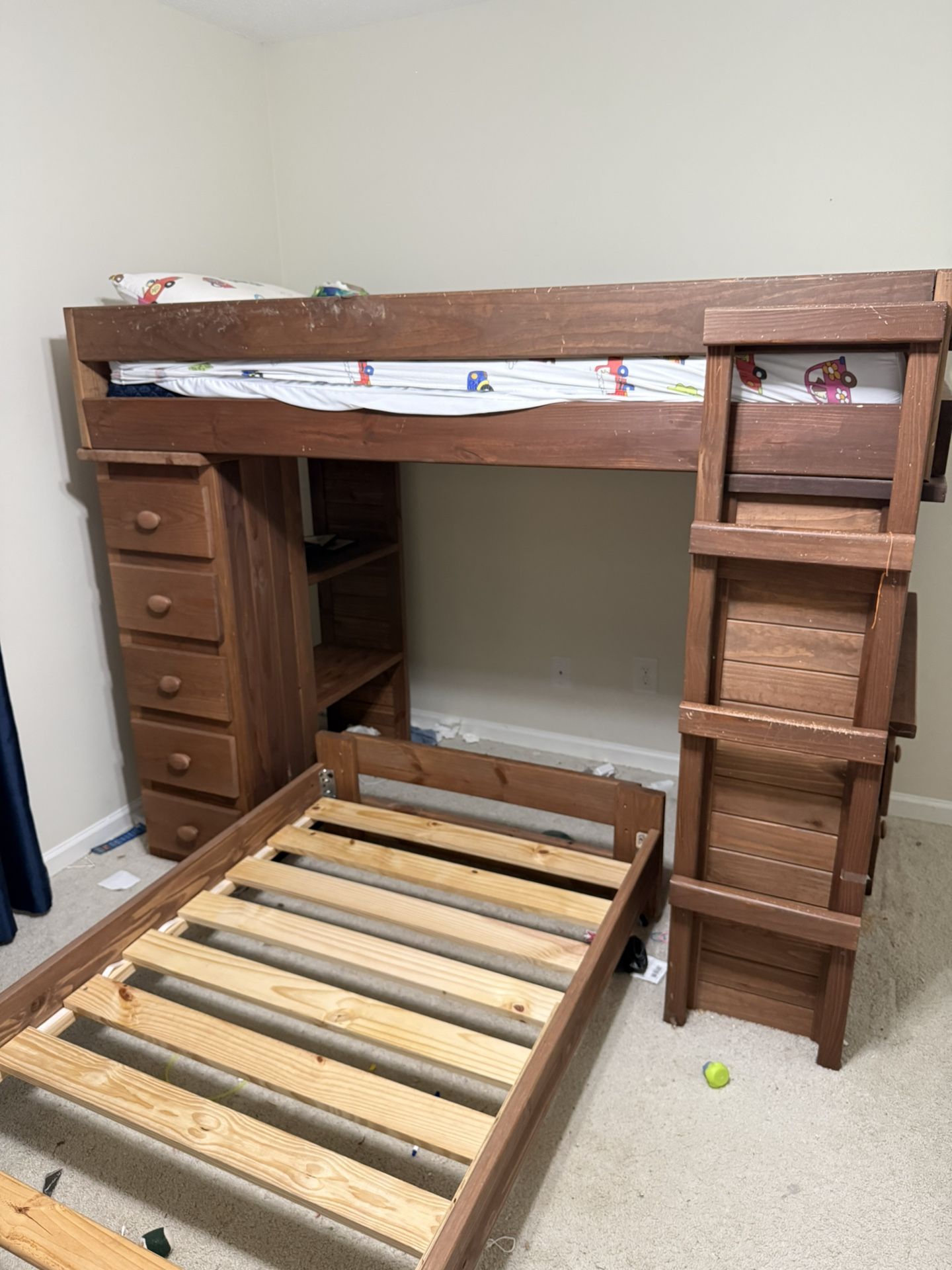 Bunk/Loft bed, Desk And Drawers