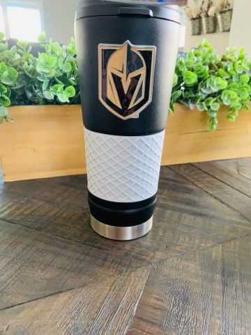 New black golden knights 24 oz vacuum sealed tumbler