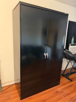 ULINE double door metal cabinet 78” height