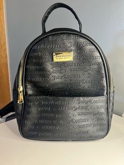 Juicy Couture Black Embossed Mini Backpack